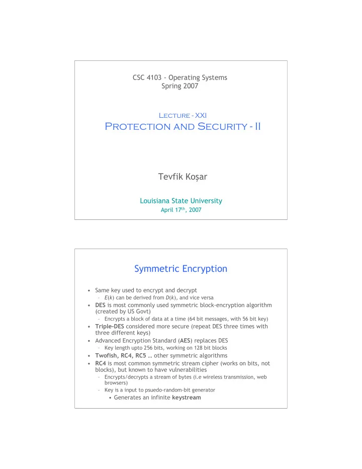 protection and security ii