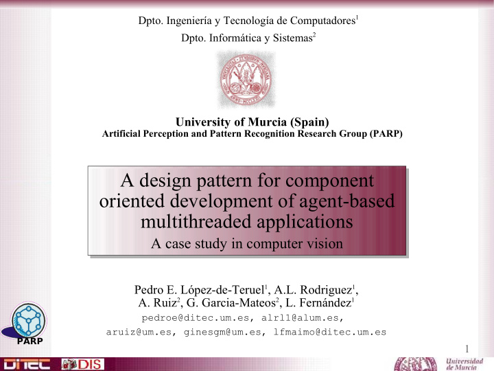 a design pattern for component oriented development of