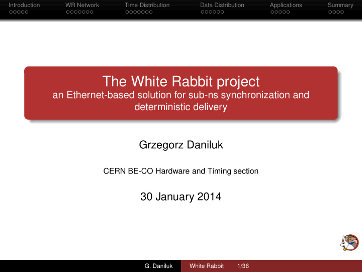 the white rabbit project