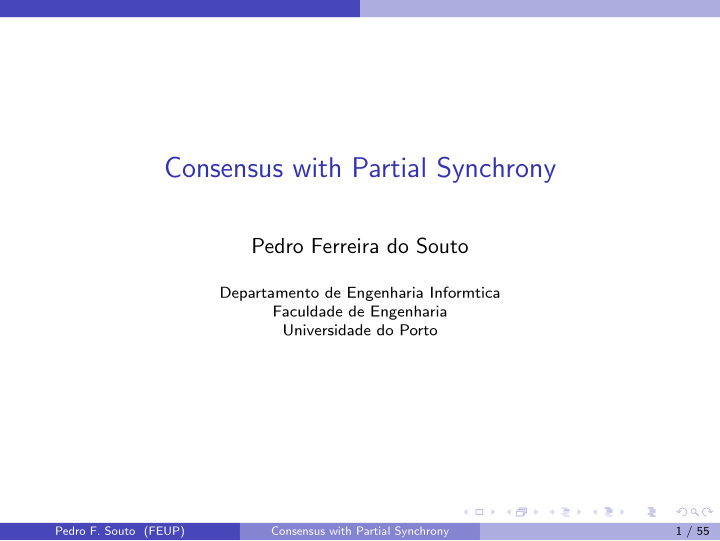 consensus with partial synchrony