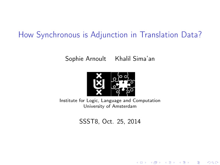 how synchronous is adjunction in translation data