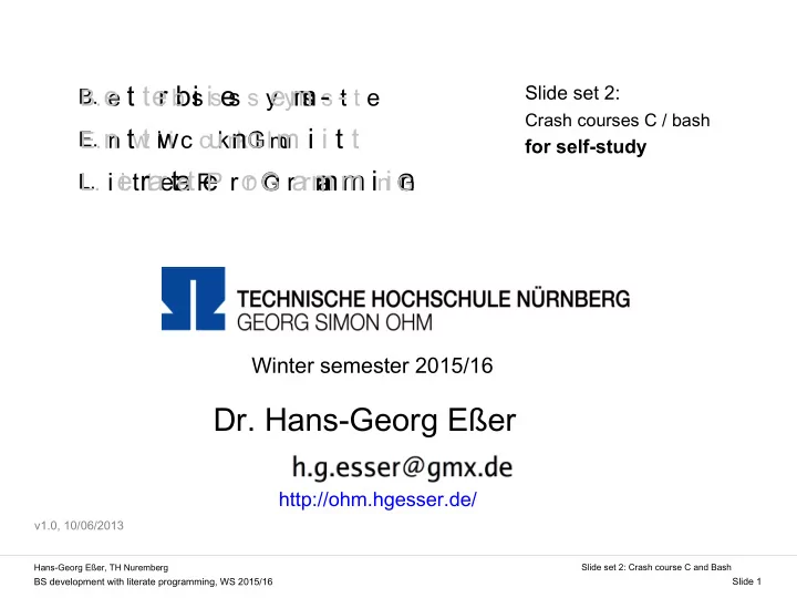 dr hans georg e er