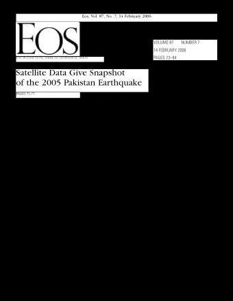 Satellite Data Give Snapshot  the LOS displacement field of InSAR around  the northern Pakistan