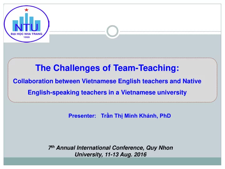 the challenges of team teaching