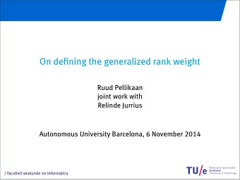 /k  Content  2/15  1. Introduction  2. Hamming weight  3. Rank weight  4. Extended rank weight