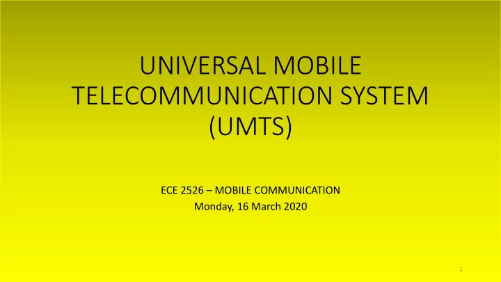 universal mobile