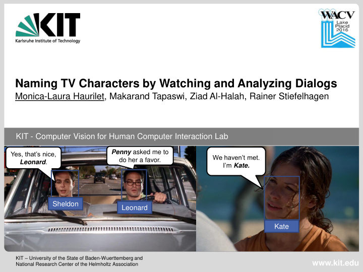 naming tv characters by watching and analyzing dialogs