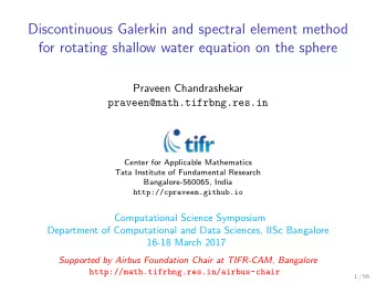 Discontinuous Galerkin and spectral element method  for rotating shallow water equation on the