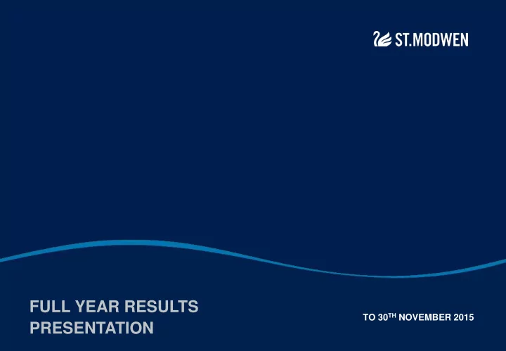 full year results
