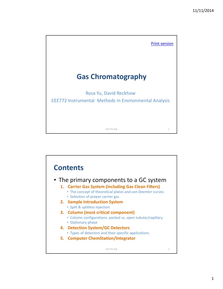 gas chromatography