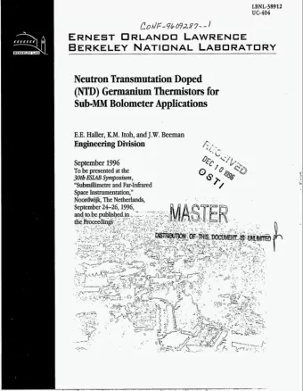 k  DISCLAIMER This document was prepared as an account of work sponsored by the  United States