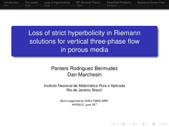Loss of strict hyperbolicity in Riemann  solutions for vertical three-phase flow  in porous media