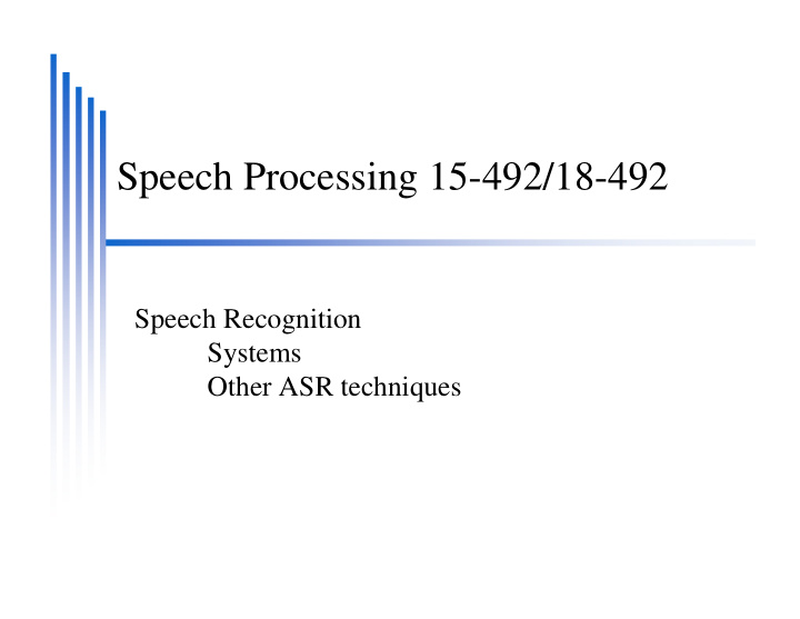 speech processing 15 492 18 492