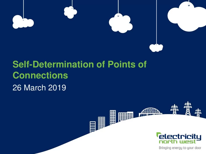 self determination of points of connections