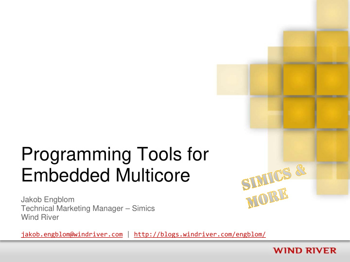 programming tools for embedded multicore