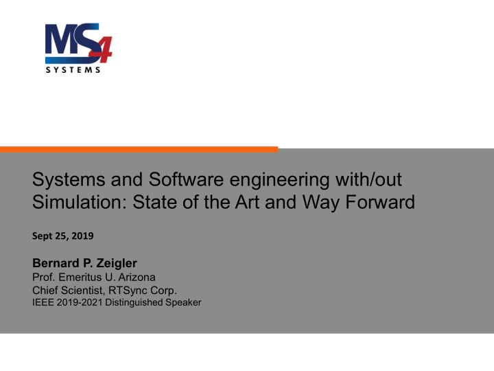 systems and software engineering with out