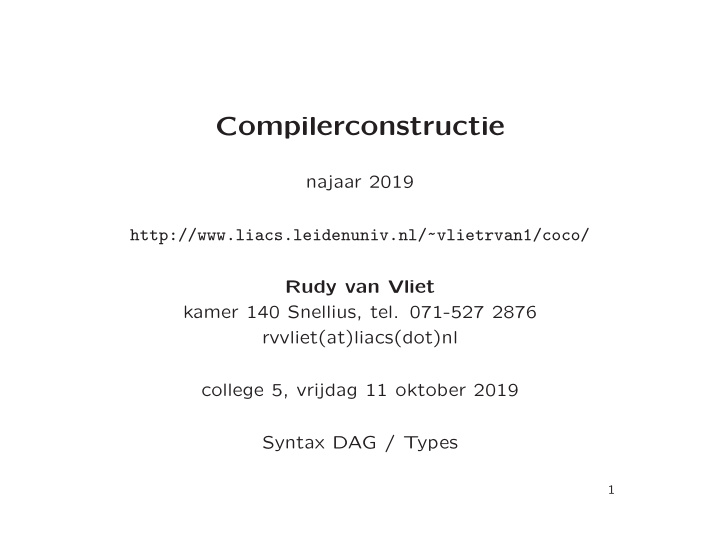 compilerconstructie