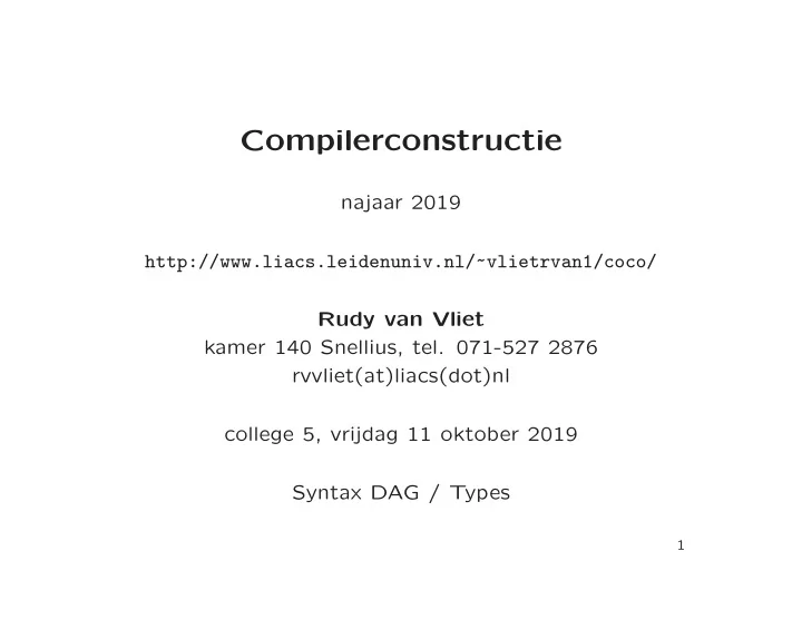 compilerconstructie