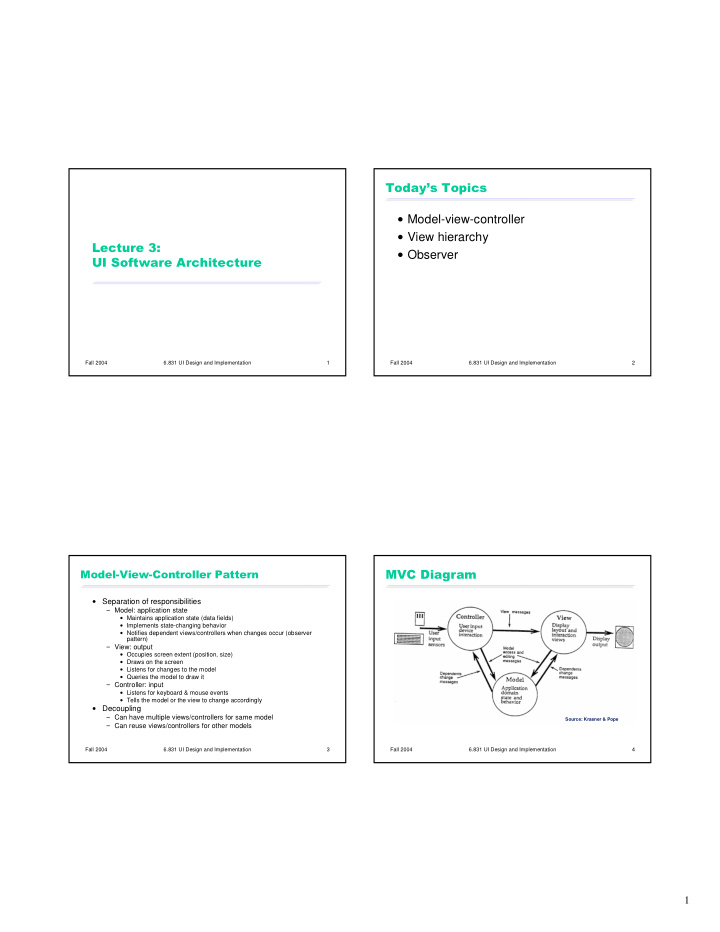 model view controller view hierarchy