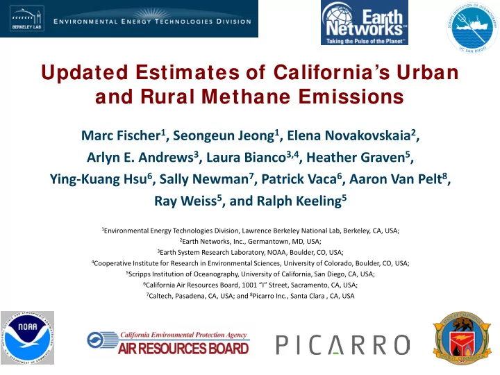 updated estimates of california s urban and rural methane