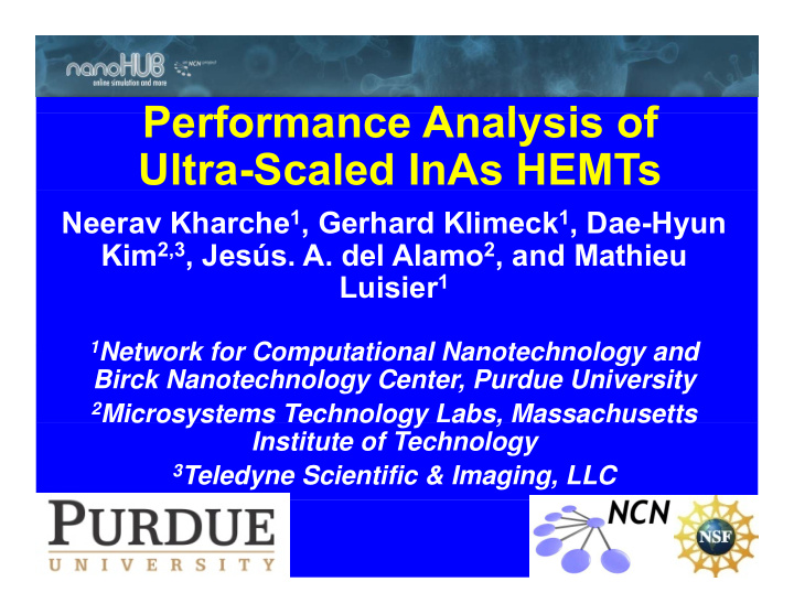 p performance analysis of f a l i f ultra scaled inas