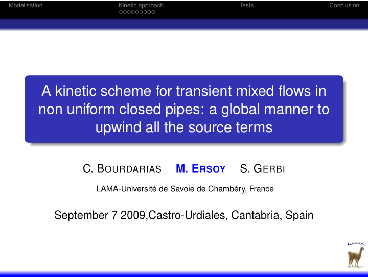 a kinetic scheme for transient mixed flows in non uniform