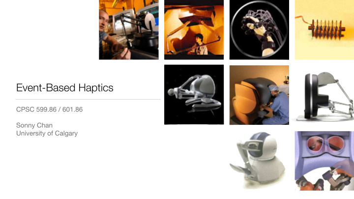 event based haptics