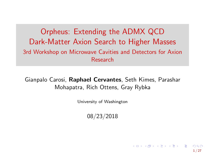 orpheus extending the admx qcd dark matter axion search