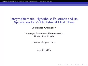 Integrodifferential Hyperbolic Equations and its  Application for 2-D Rotational Fluid Flows