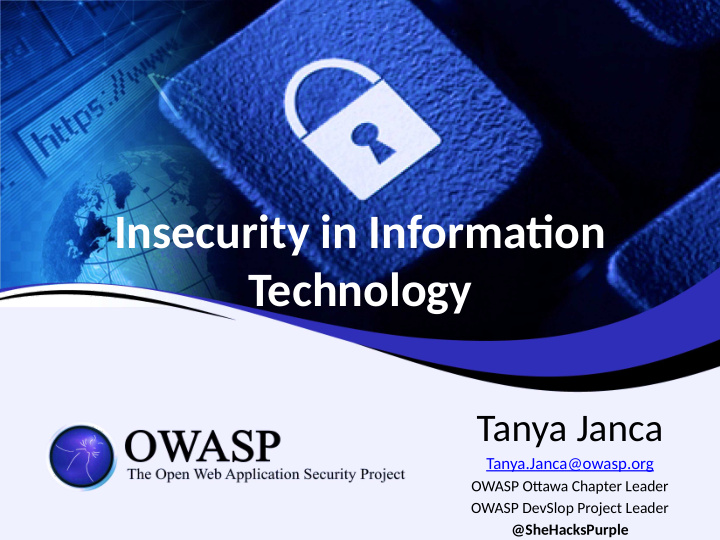 insecurity in informaton technology