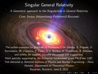 Singular General Relativity  A Geometric approach to the Singularities in General Relativity