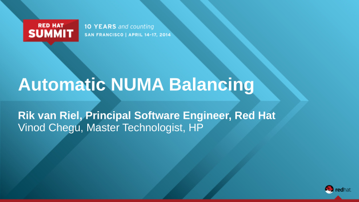 automatic numa balancing