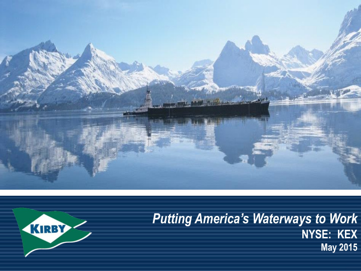 putting america s waterways to work