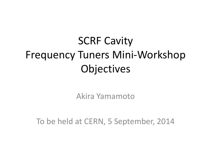 frequency tuners mini workshop