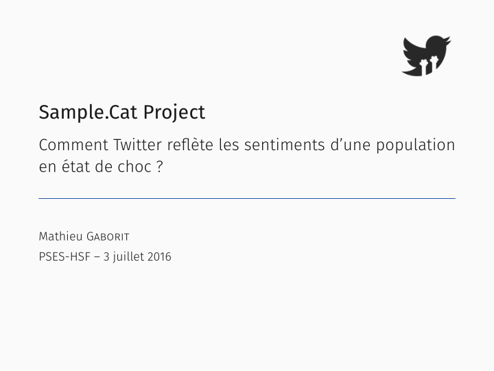 sample cat project