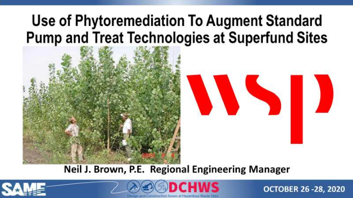 use of phytoremediation to augment standard pump and