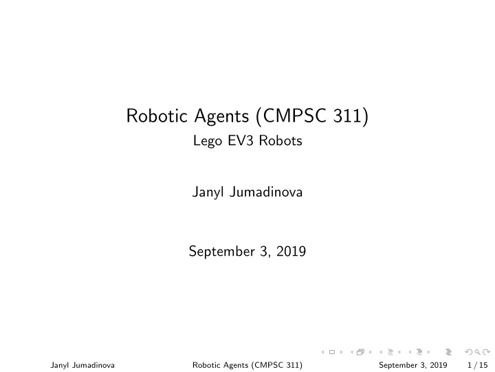 robotic agents cmpsc 311