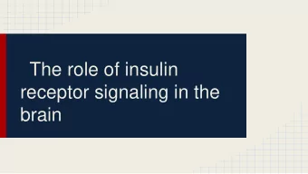 brain  Authors  Leona Plum, Markus Schubert, Jens C.  Bruning  Functions of insulin in the CNS