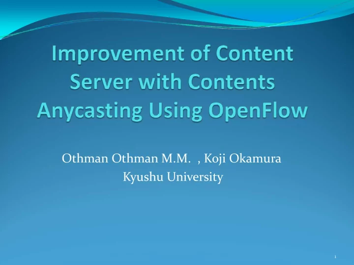 othman othman m m koji okamura kyushu university