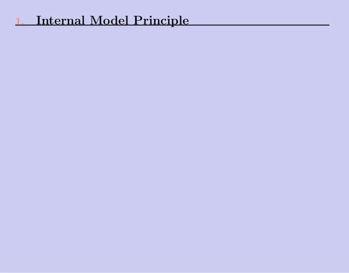 internal model principle