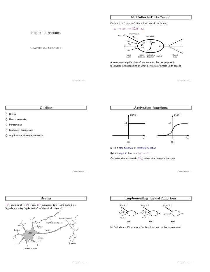 w j i a j a i chapter 20 section 5 input input activation