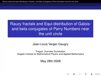 Rauzy fractals and Equi-distribution of Galois-  and beta-conjugates of Parry Numbers near  the