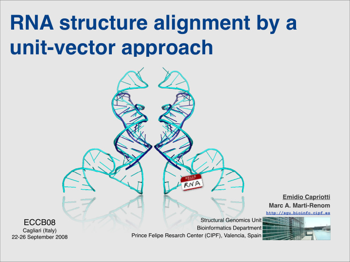 rna structure alignment by a unit vector approach