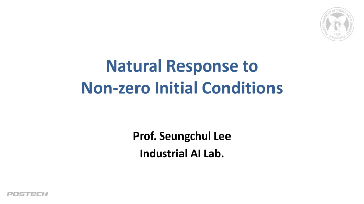 natural response to non zero initial conditions