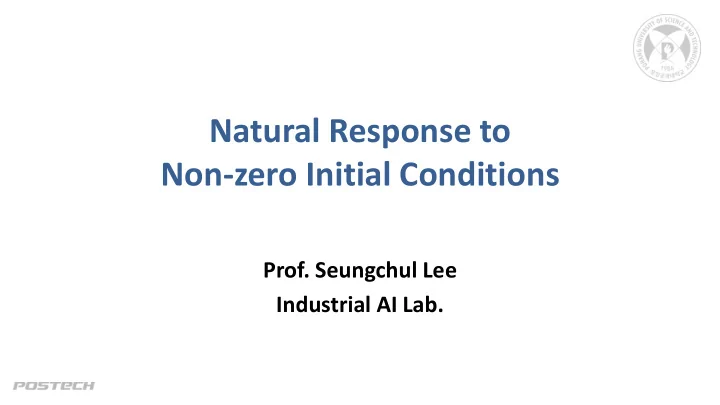 natural response to non zero initial conditions