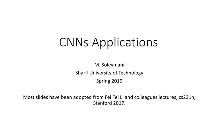 cnns applications