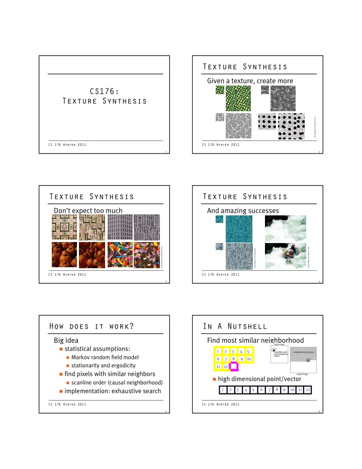 texture synthesis