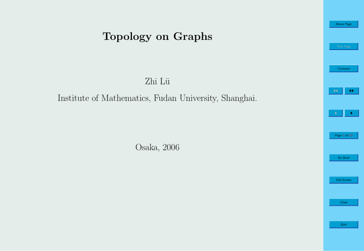topology on graphs