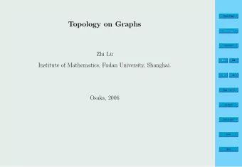Topology on Graphs  Title Page  Contents  Zhi L  u      Institute of Mathematics,