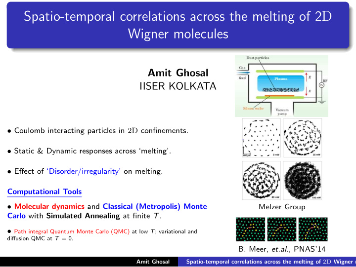 spatio temporal correlations across the melting of 2 d
